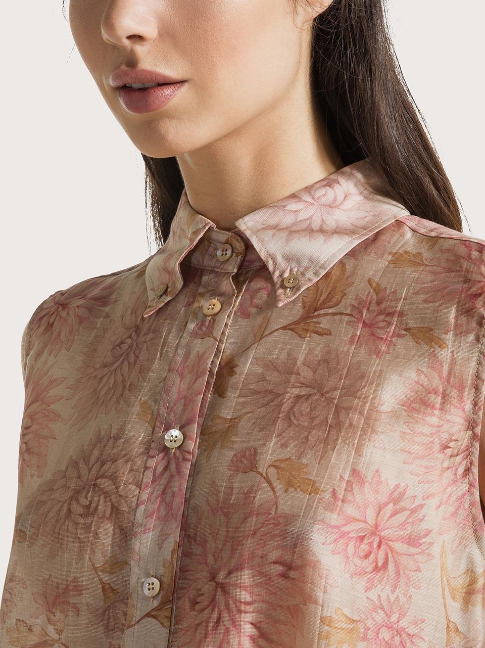 camicia smanicata floreale TO0203 450272 572 SEVENTY 