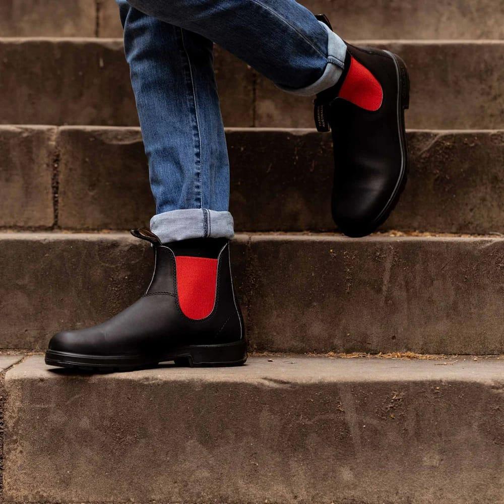 beatles elastico rosso 508 BC BLACK LEATHER Blundstone 