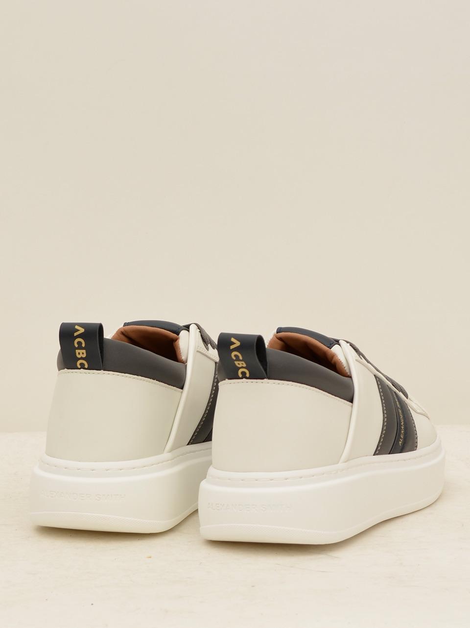 sneakers wembley con banda EWM7163 WHITE DARK SMOOKE ALEXANDER SMITH 