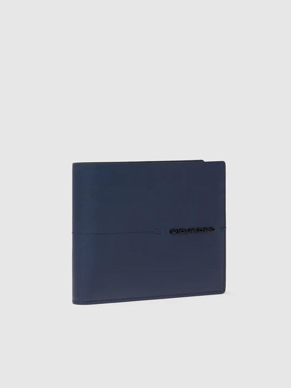 portafogli con portamonete grande PU257135R BLU PIQUADRO 