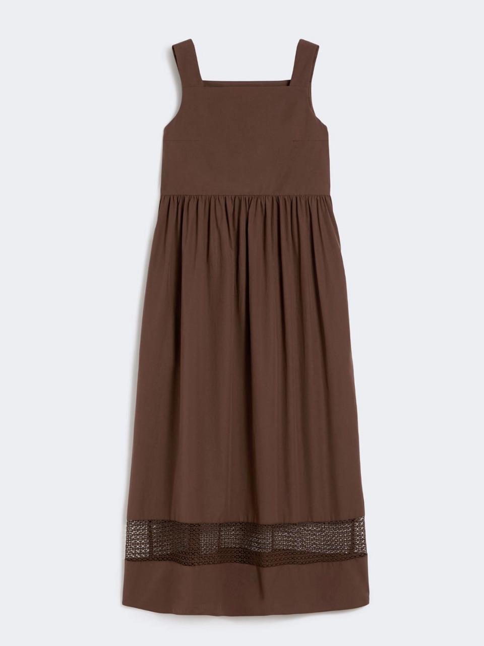abito popeline lungo con uncinetto GOLA C WEEKEND  by Max Mara 