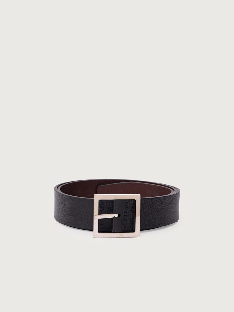 cintura reversibile h 35  mm U08311 SAFFIANO DOUBLENERO\TDM ORCIANI 