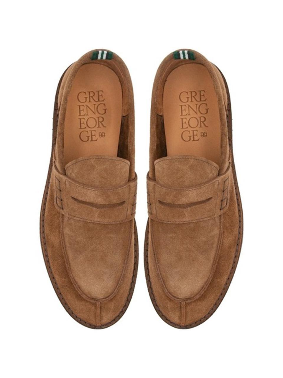 mocassino con passante ideal suola in gomma 1013 LIGTHSABBIA GREEN GEORGE 