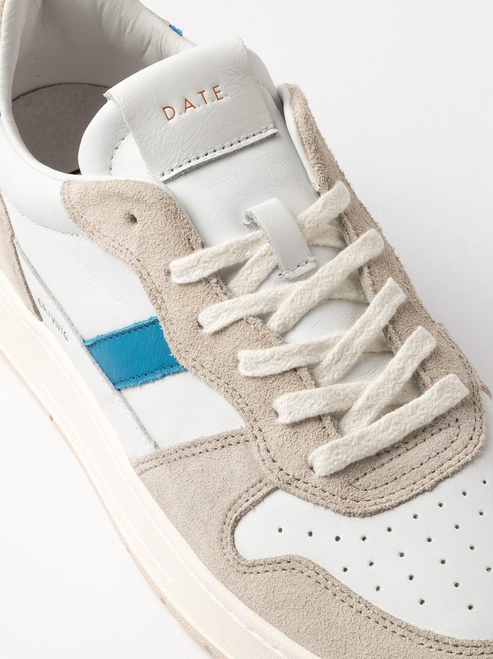 sneakers court 2.0 C2-VC-WE WHITE BLUETTE D.A.T.E 