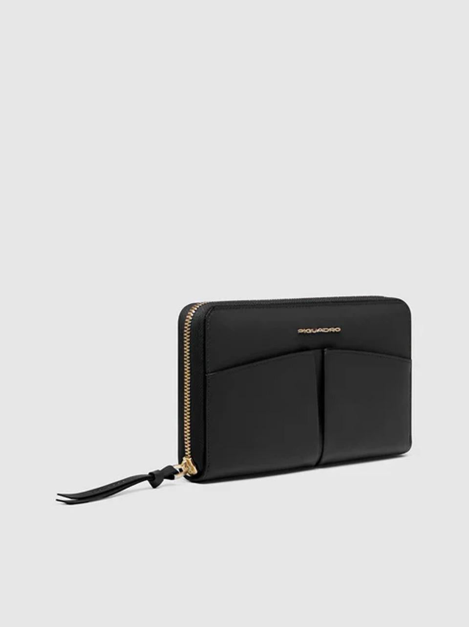 portafogli zip around PD1515W134 N PIQUADRO 