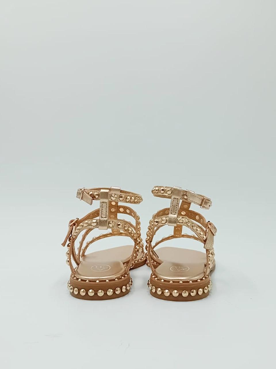sandalo flat precious con borchie PRECIOUS ORO ASH 