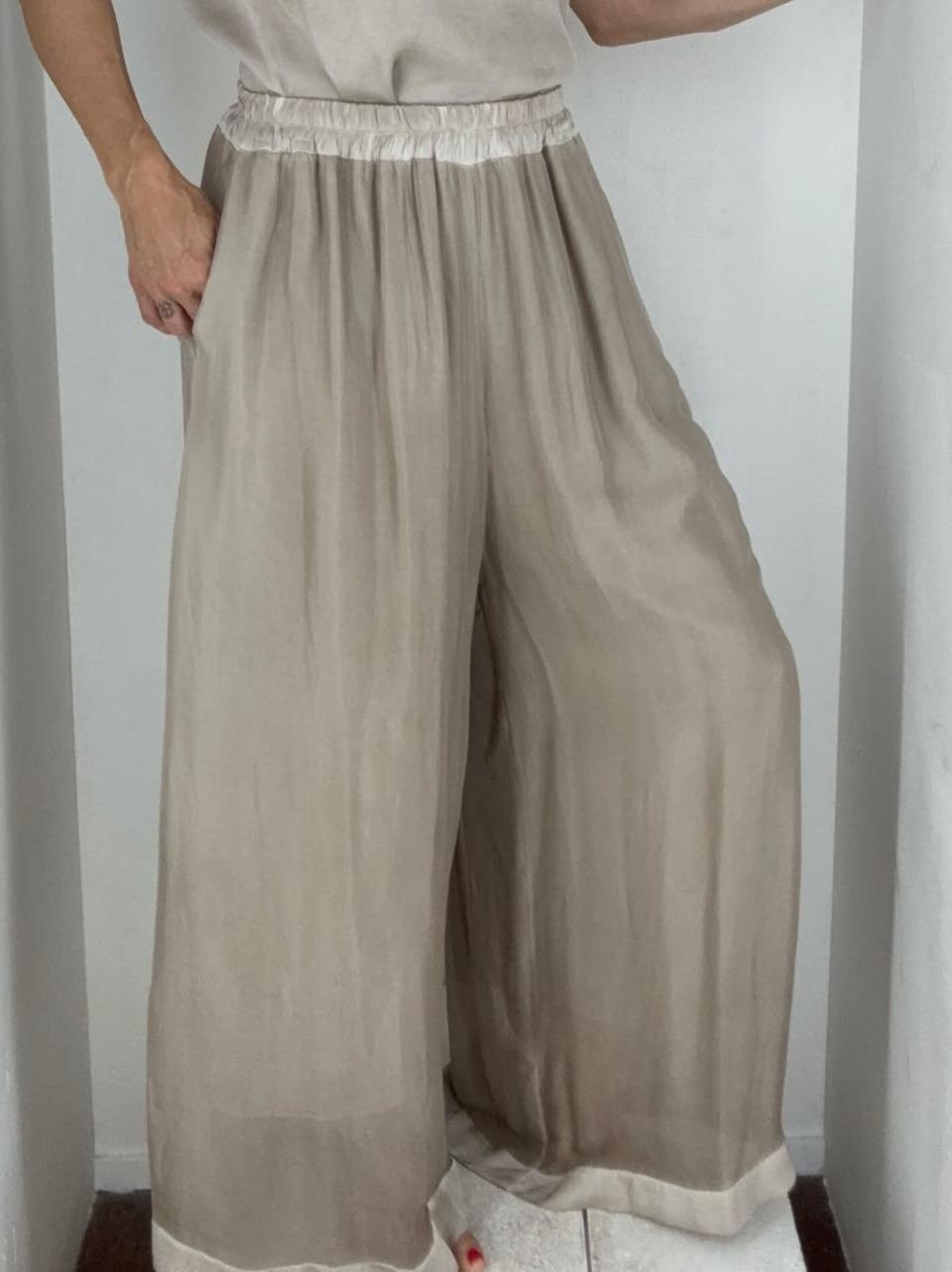 pantalone palazzo S281 SAND SANCTA MUERTE 