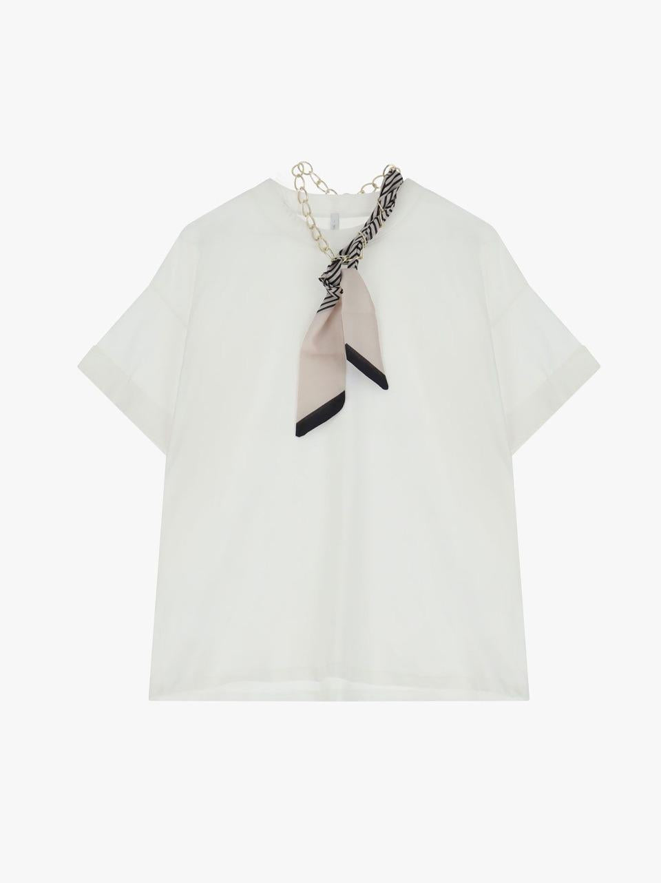 t shirt con foulard TW69JGT B SELECTED 