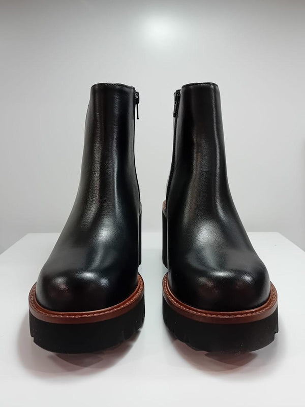 stivaletto con zip tacco h 50 mm 8754 NERO MAT:20 