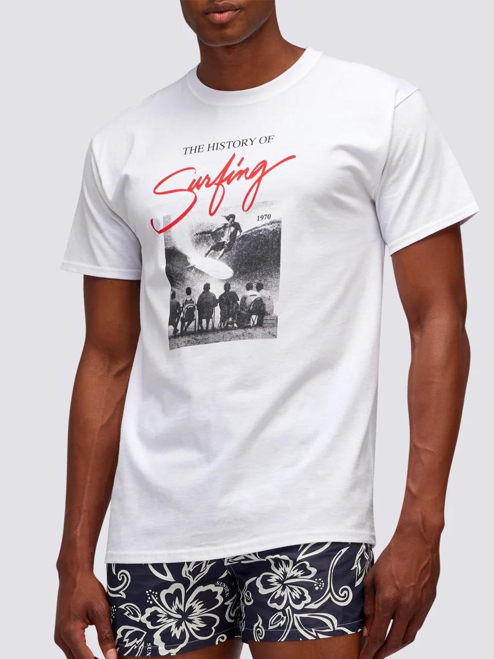 t-shirt stampa surfing M642TEJY300 00600 SUNDEK 