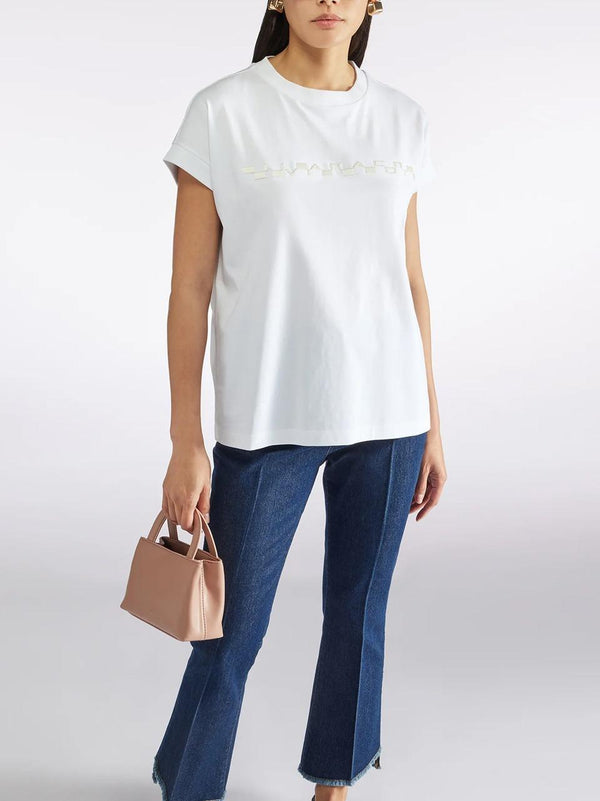 t shirt ricamo logo F5SW64 B LIviana conti 