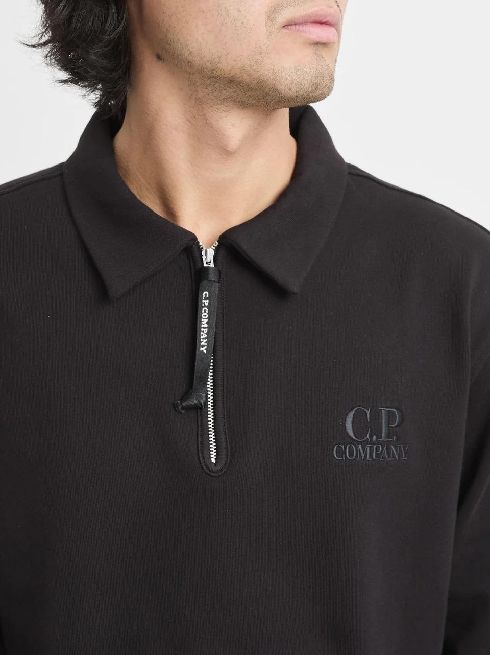 polo zip felpa SS140A005086W N C.P COMPANY 