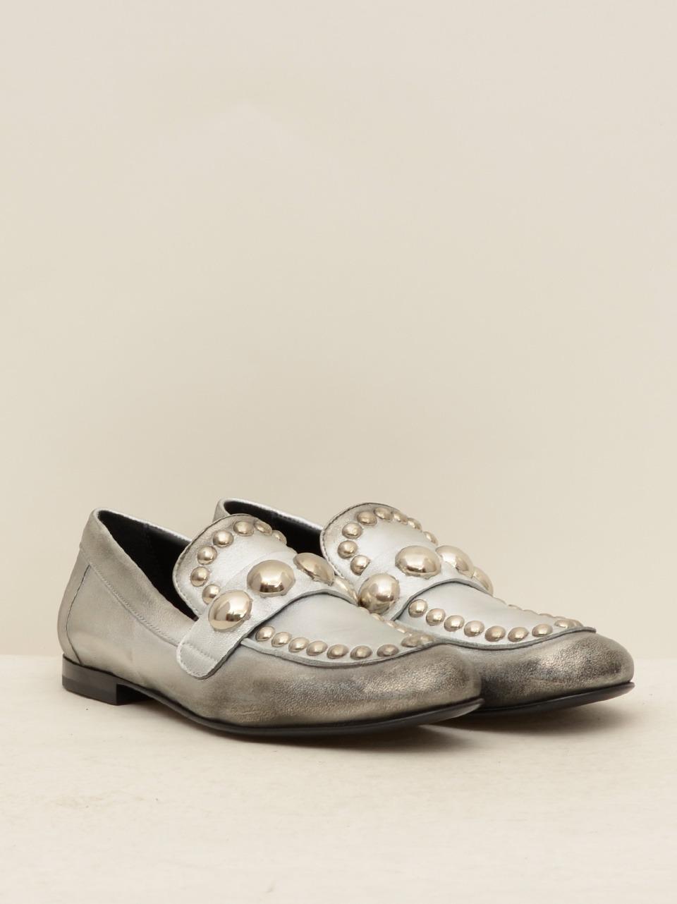 mocassino con borchie A5073 PELLEARGENTO STRATEGIA 