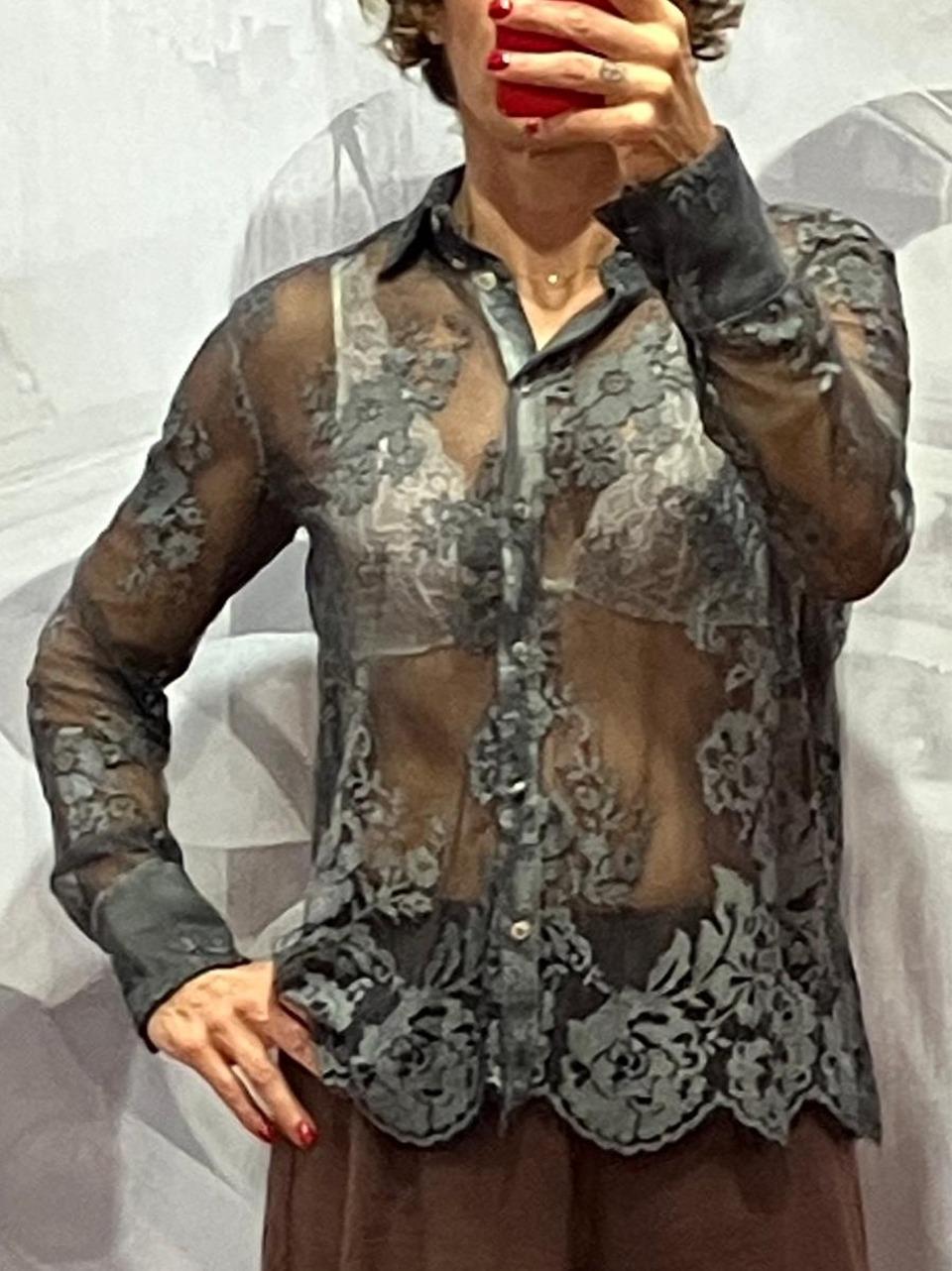 camicia pizzo M37F0175 A Souvenir 