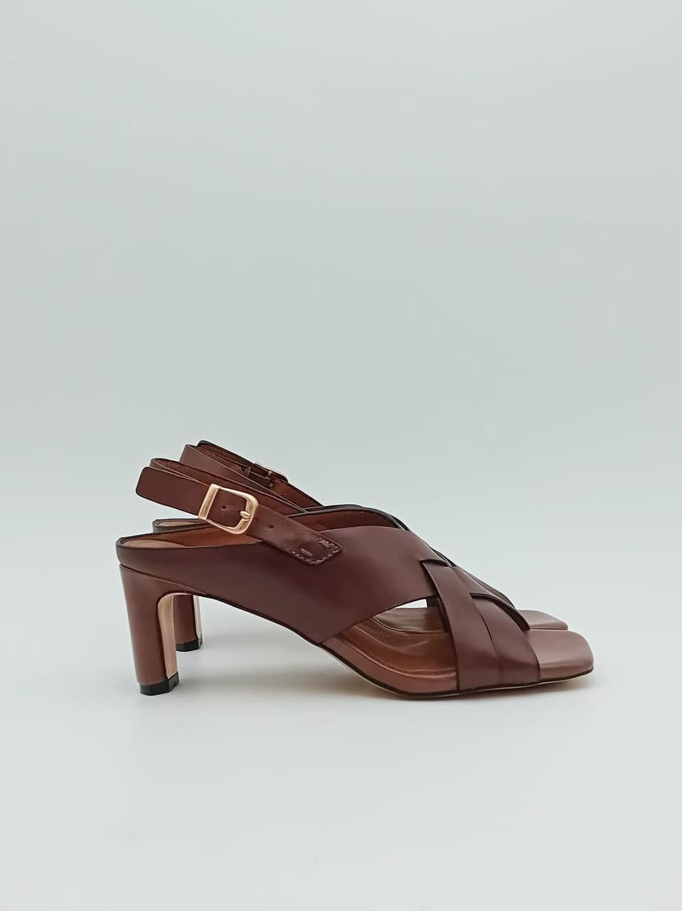 sandalo  incrociato  tacco h 70mm LINDA D COFFE miss olivia 