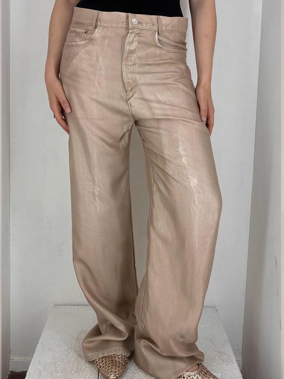 pantalone 5 tasche stampa denim JC4354056 29B BEIGE Jucca 