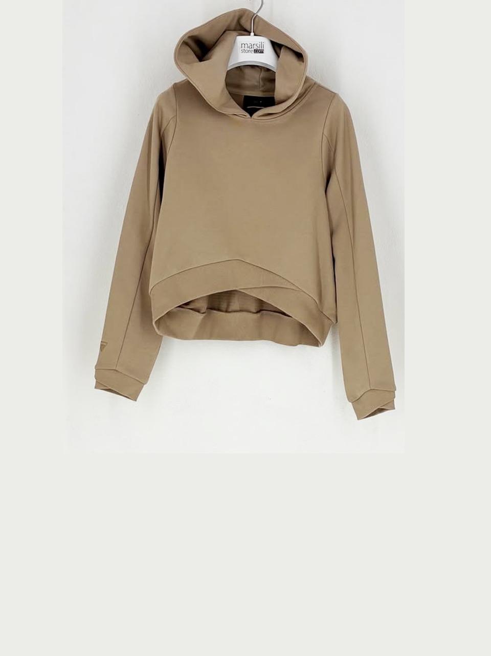 felpa cropped cappuccio BENNY NAT MACRON 