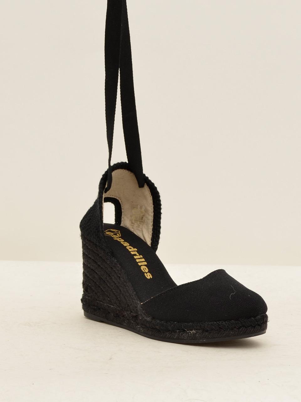 sandalo conlaccio alla caviglia e zeppa in tinta COLIN COLOR NERO ESPADRILLAS 
