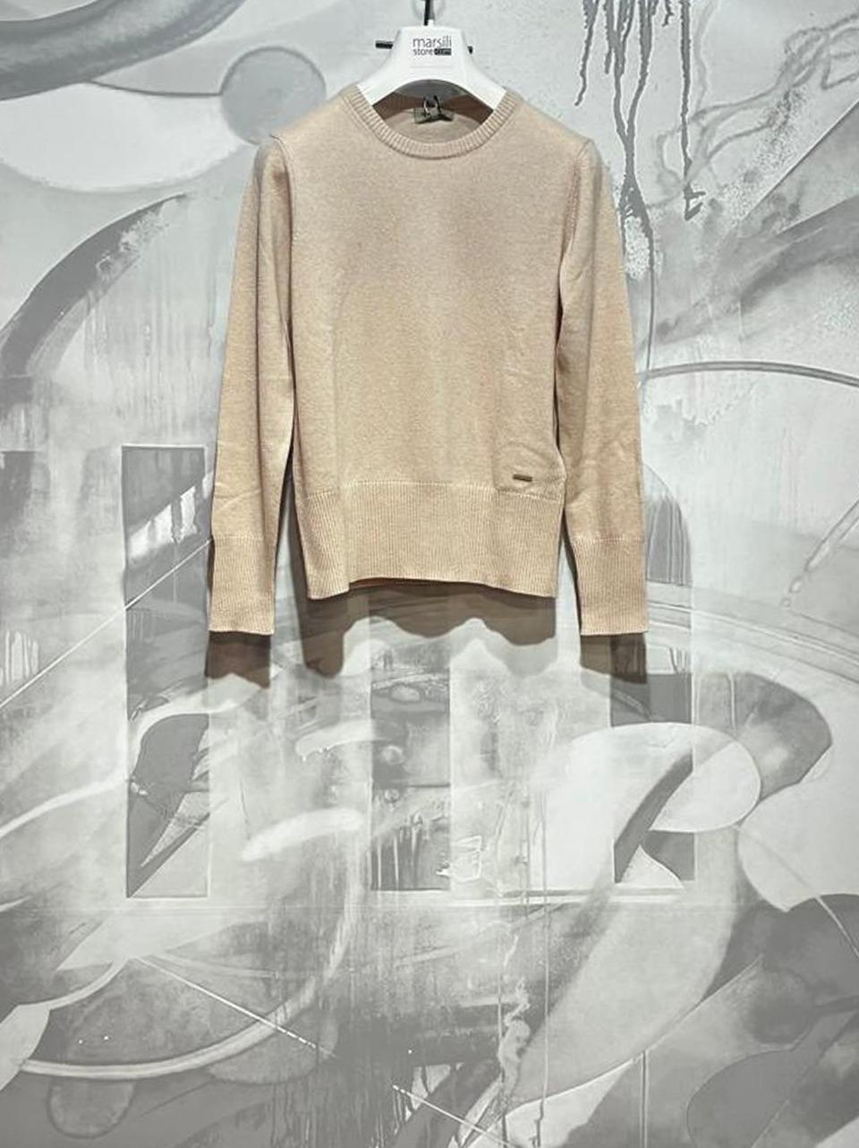 maglia slim CFWW KN2024 FRUF 5067 SILVER PEON WOOLRICH 