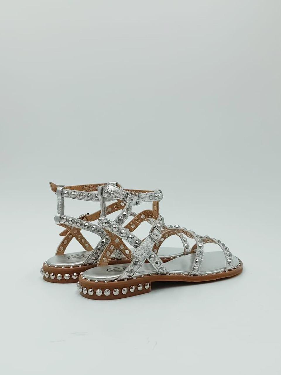 sandalo flat precious con borchie PRECIOUS ARGENTO ASH 