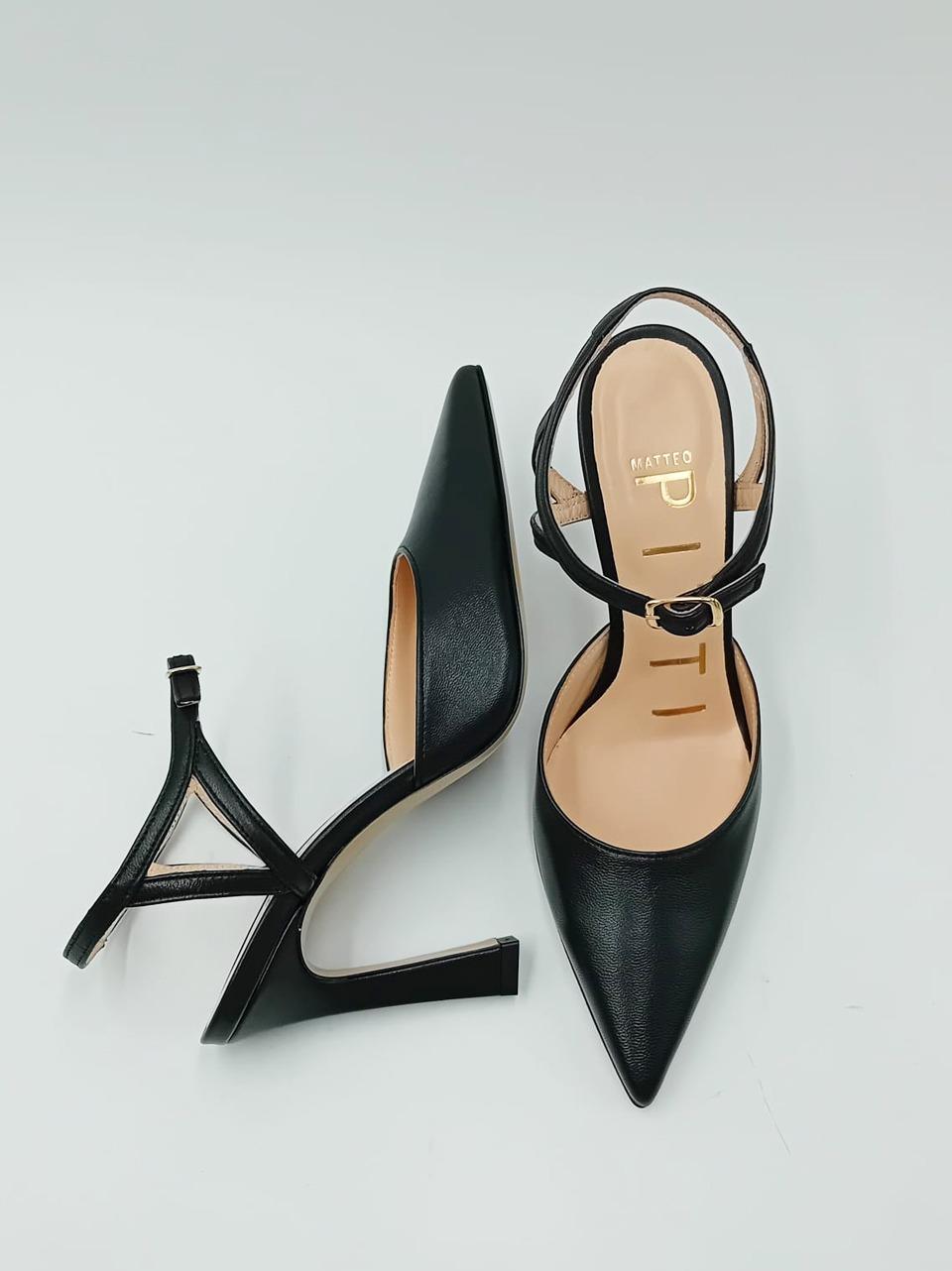 sandalo tacco h 90 1553 NERO MATTEO PITTI 