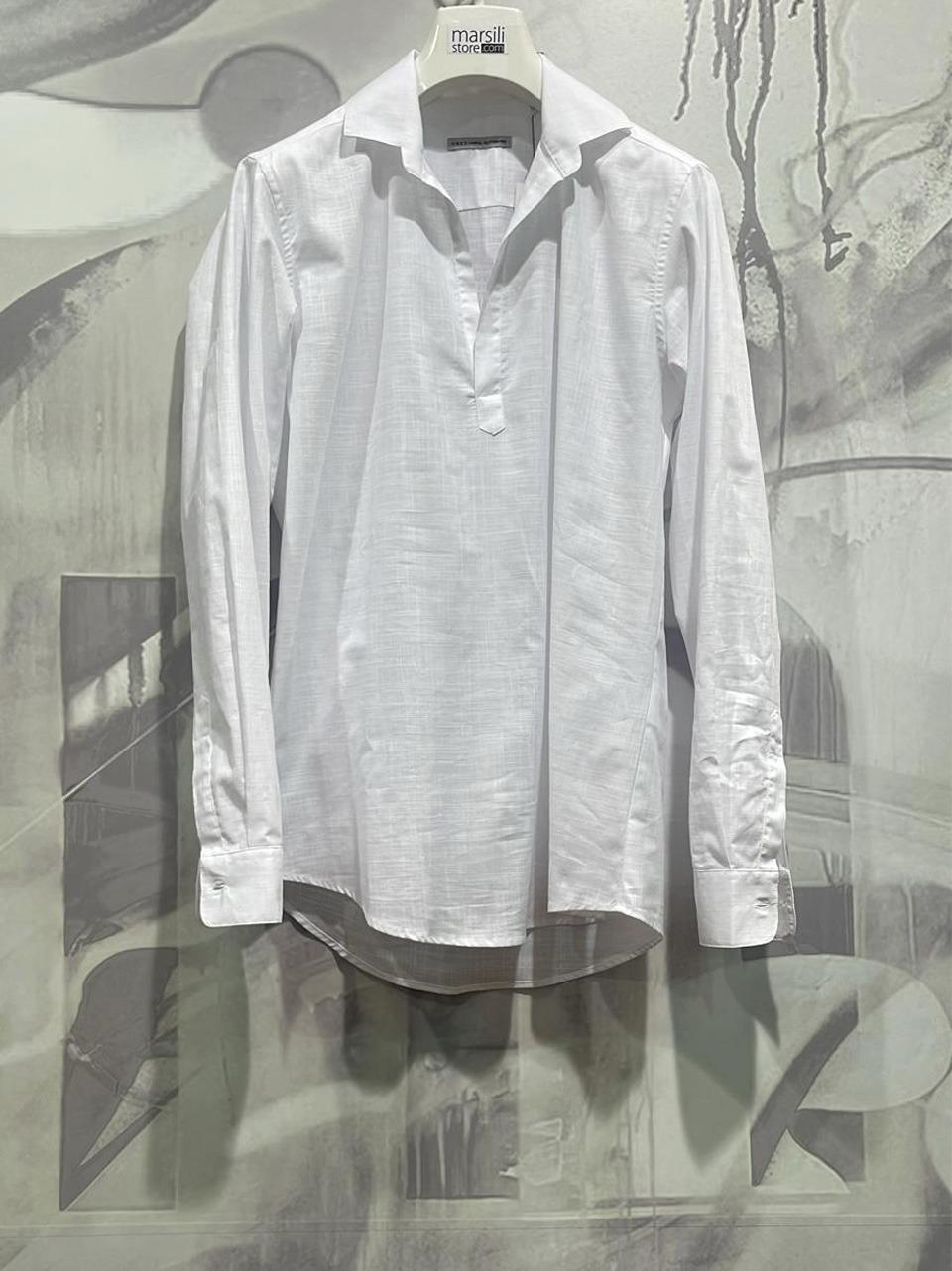 camicia kaftano cotone lino C1715 B GREY ALESSANDRINI 