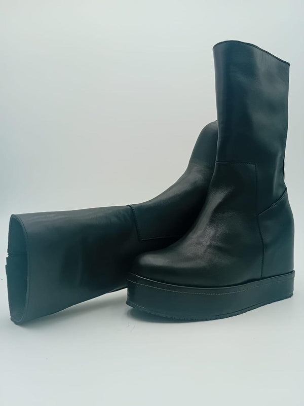 stivaletto con zip efondo fasciato D125-182 NERO MICHAEL DASS 