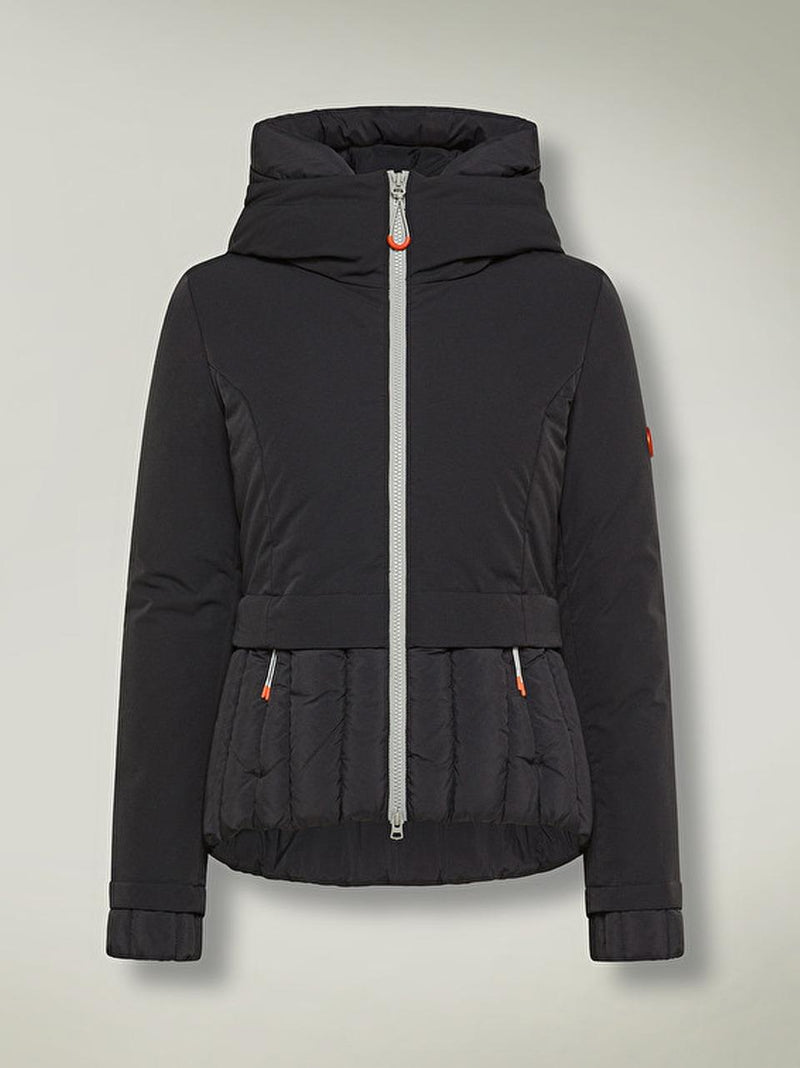 piumino bimateriale 403011 NERO DEkker 