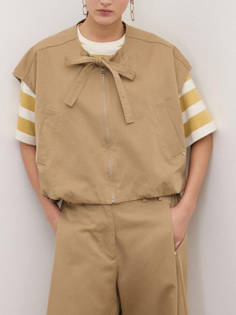 giubbino in cotone gabardine DG6195 C ottod'ame 