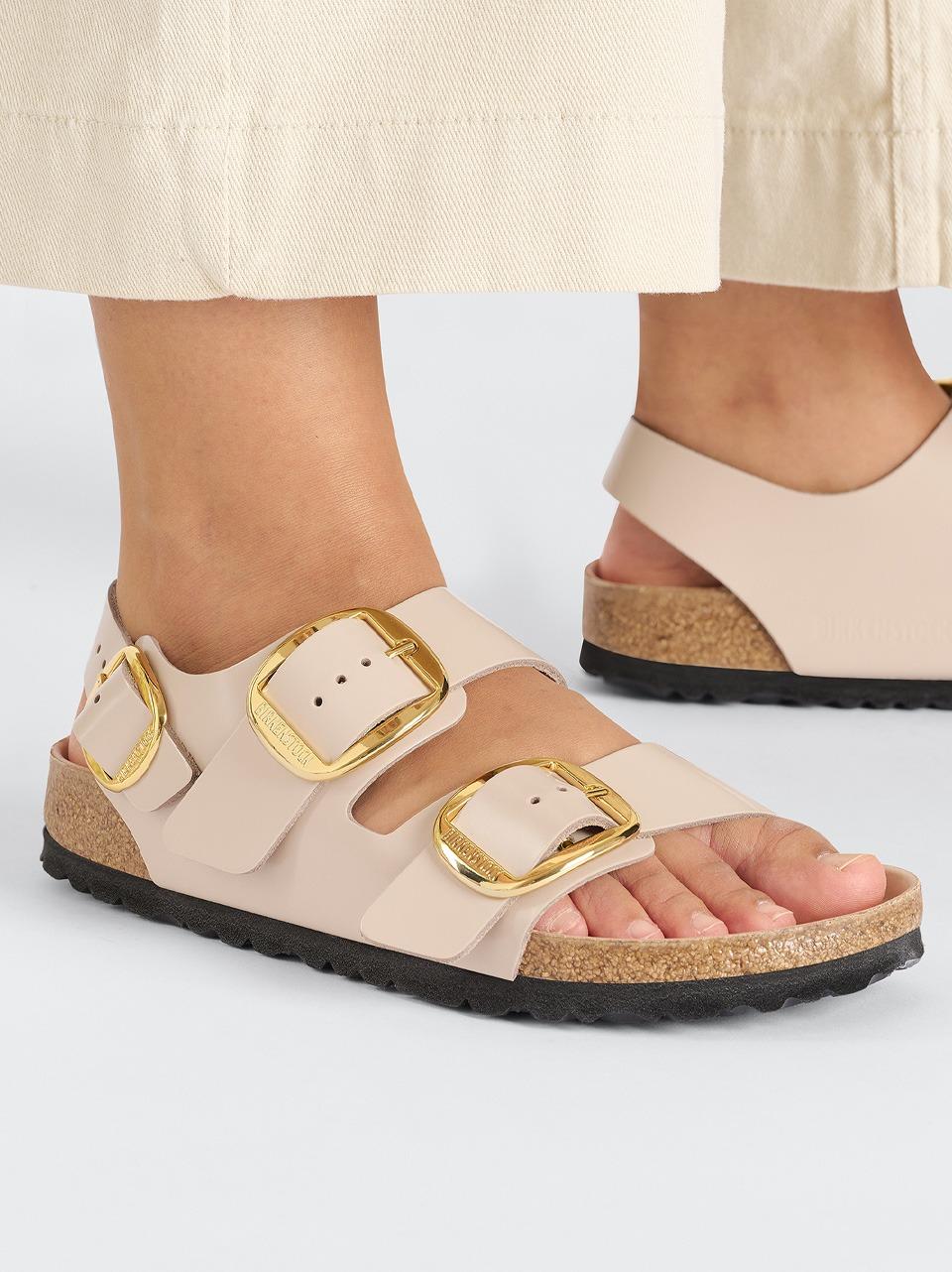 sandalo milano big bukle MILANO1026484 EW BEIGE BIRKENSTOCK 