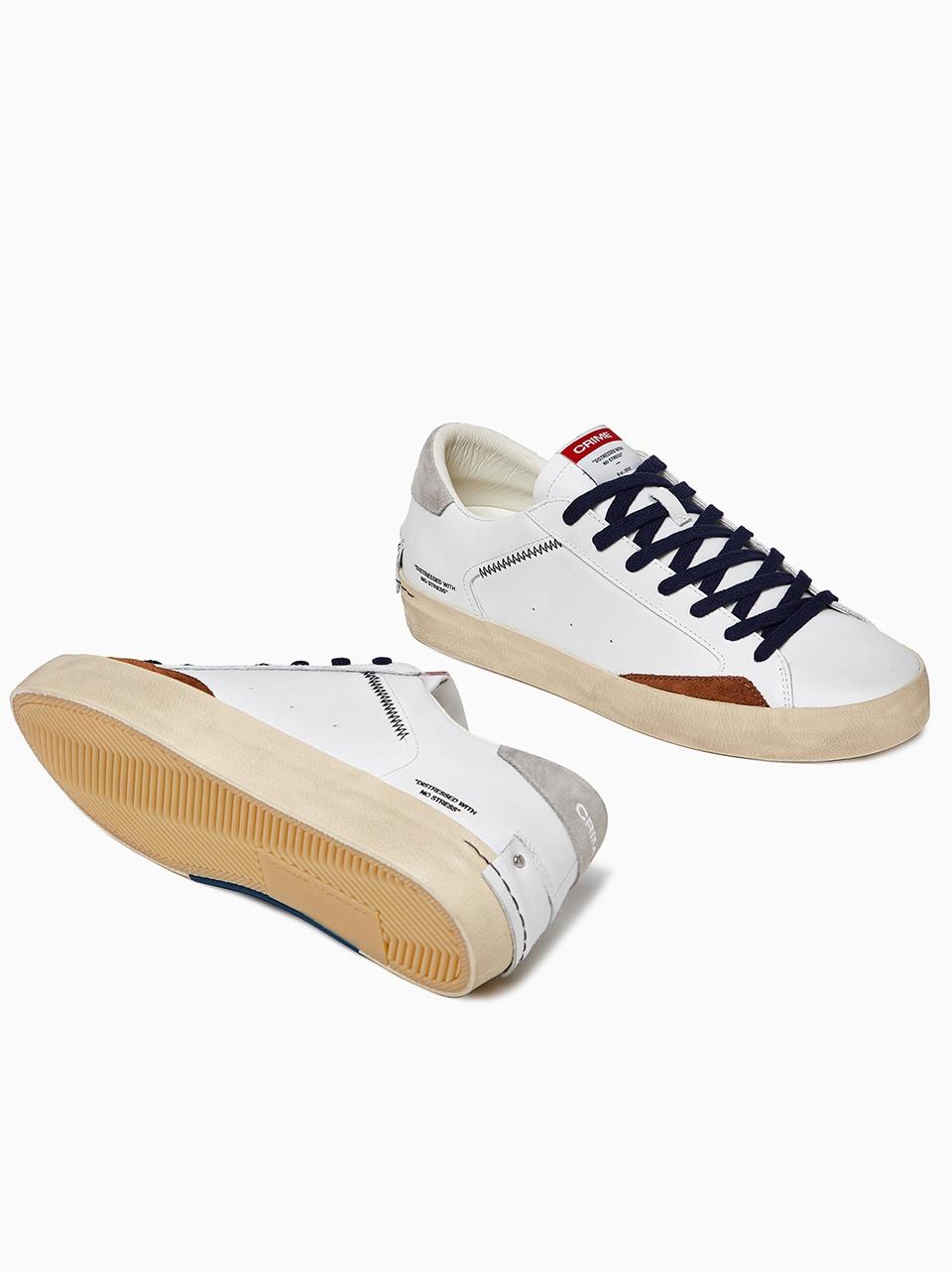sneakers distressed 17002 BIANCO\GRIGIO CRIME LONDON 