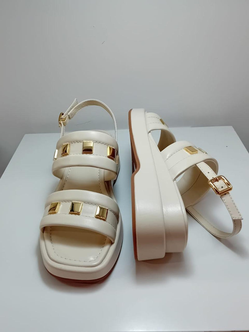 sandalo zeppa 2 fasce con accessori BL4904 BURRO BRUNO PREMI 