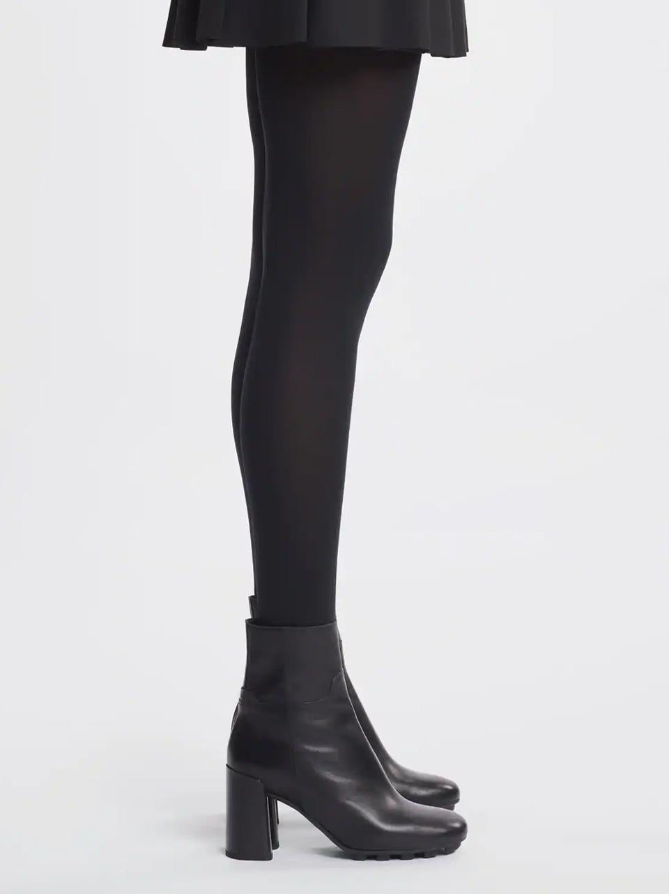 stivaletto con zip tacco 80 mm HXW6950FW20KXTB999 NERO HOGAN 