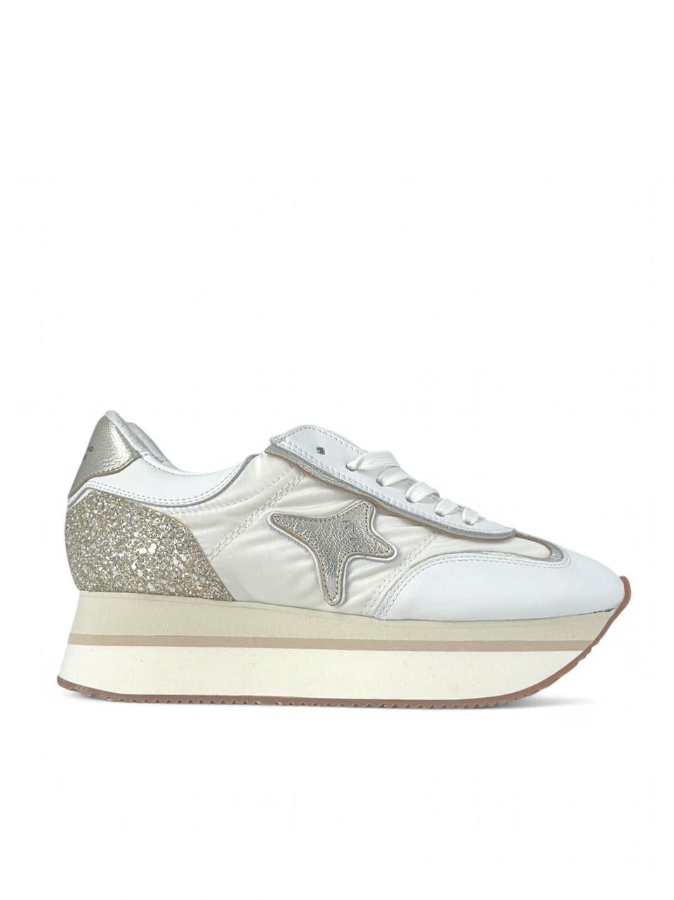 sneakers lady suola alta 4157 BIANCO AMA brand 