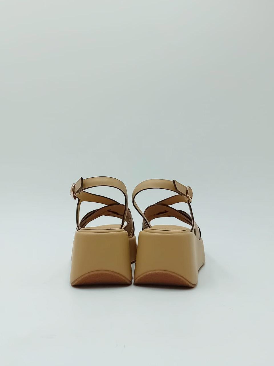 sandalo zeppa asimmetrico BN5811 PAPIRO ELVIO ZANON 