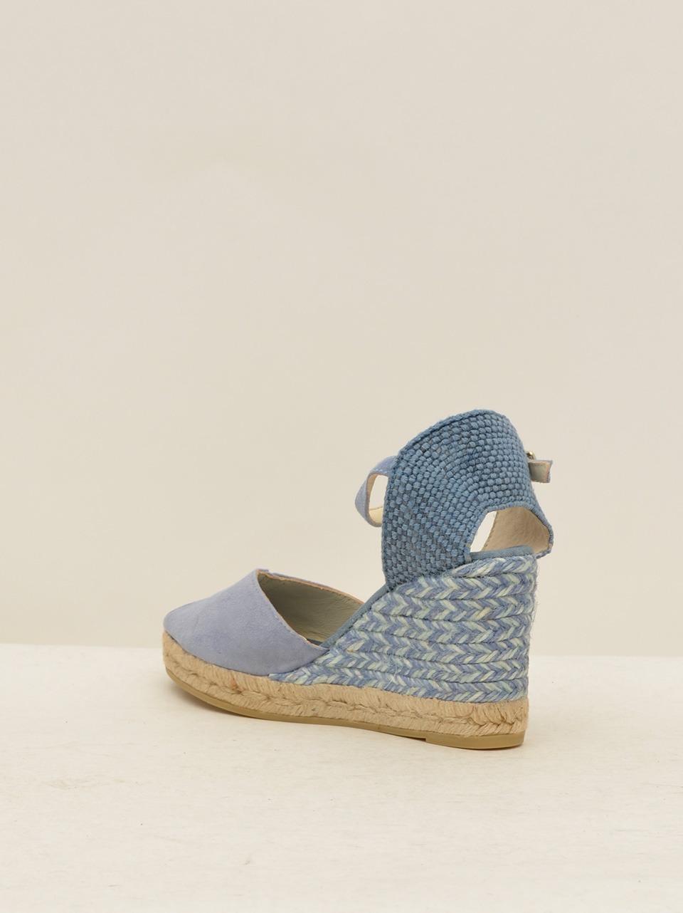 sandalo con laccetto caviglia e zeppa in tinta COIN ANTE JEANS ESPADRILLAS 