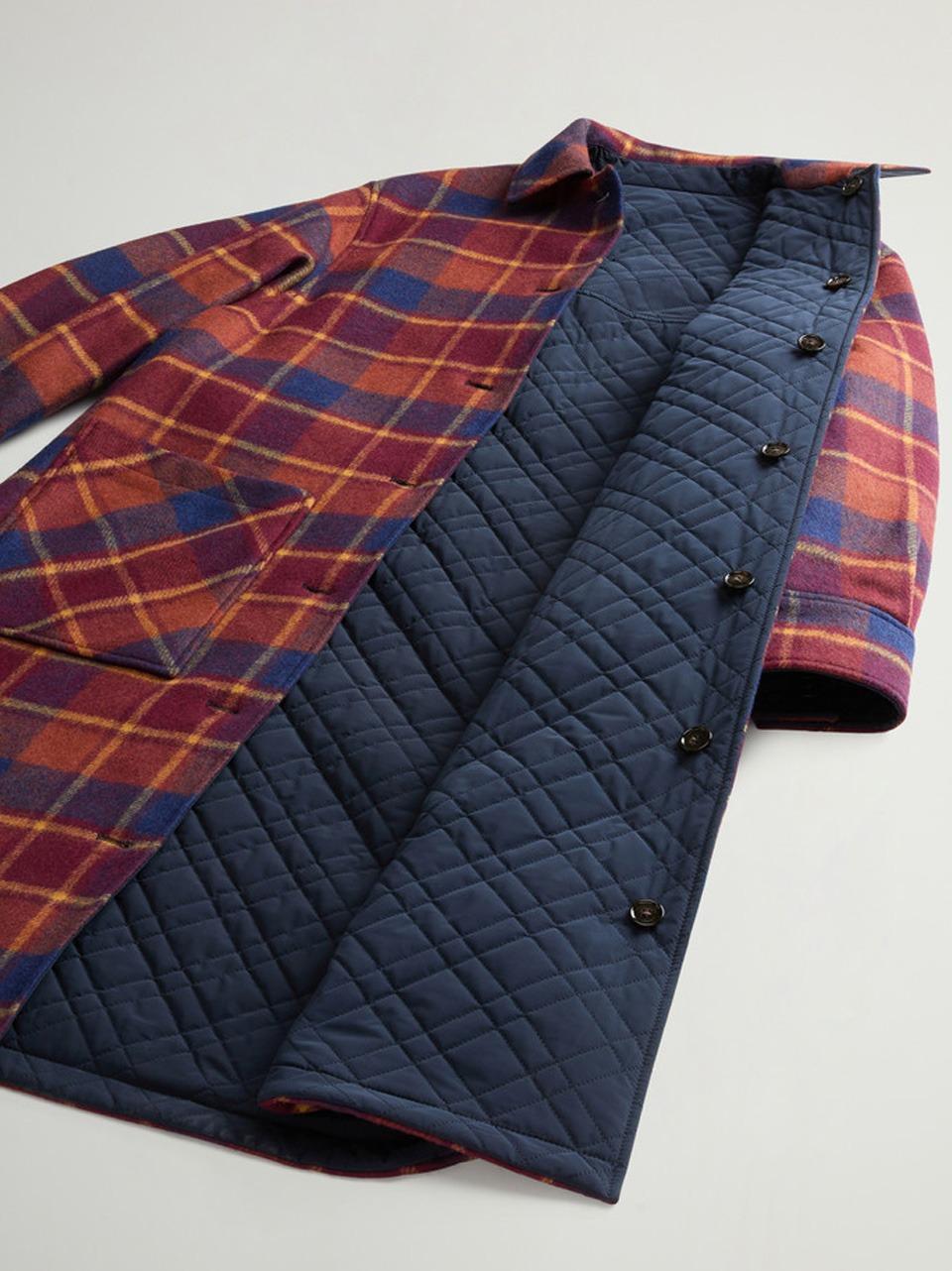 cappotto reversibile a quadri multycolor WOS0112 5511 WOOLRICH 