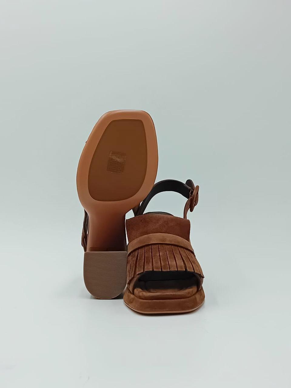 sandalo plato'con frangia BN5203 TABACCO ELVIO ZANON 
