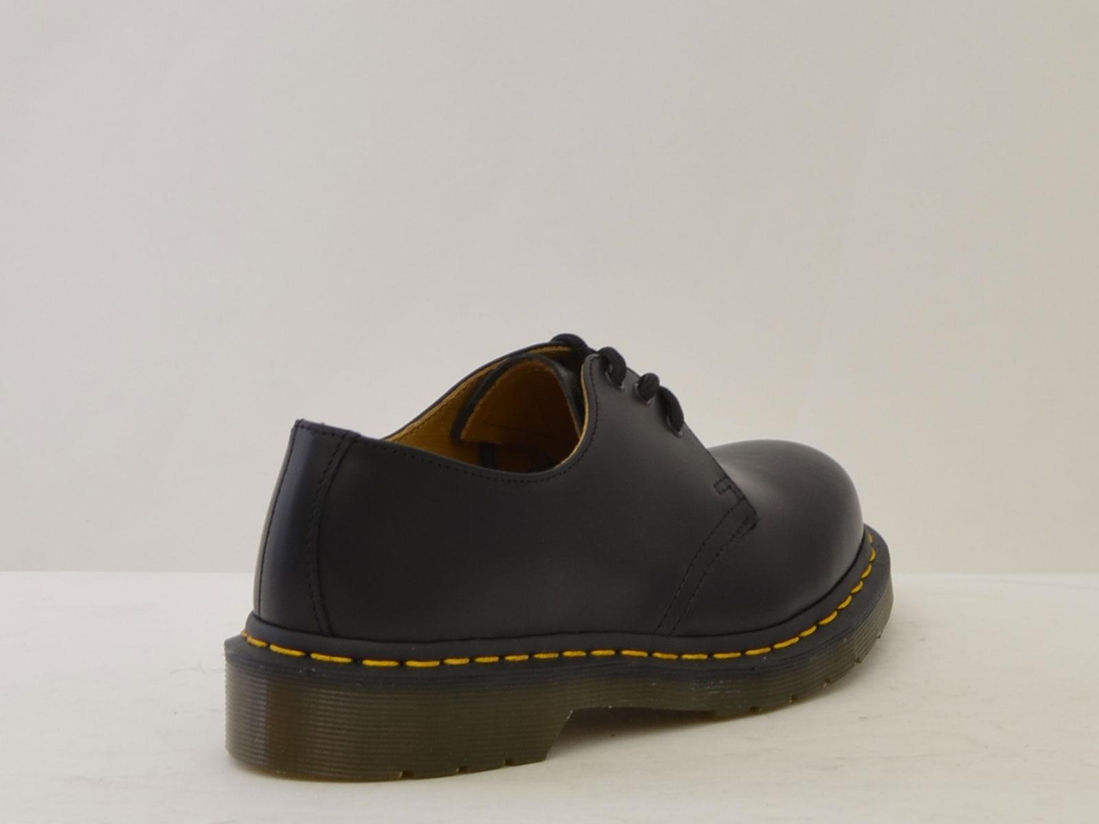 1461 derby 3 fori cucitura gialla smooth 1461 11838002SMOOTH BLACK Dr Martens 