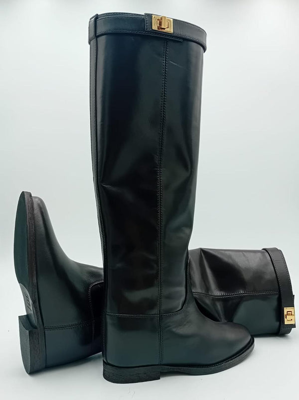 stivale a tubo con accessorio e zeppa interna 3807 TDM VIA ROMA 15 