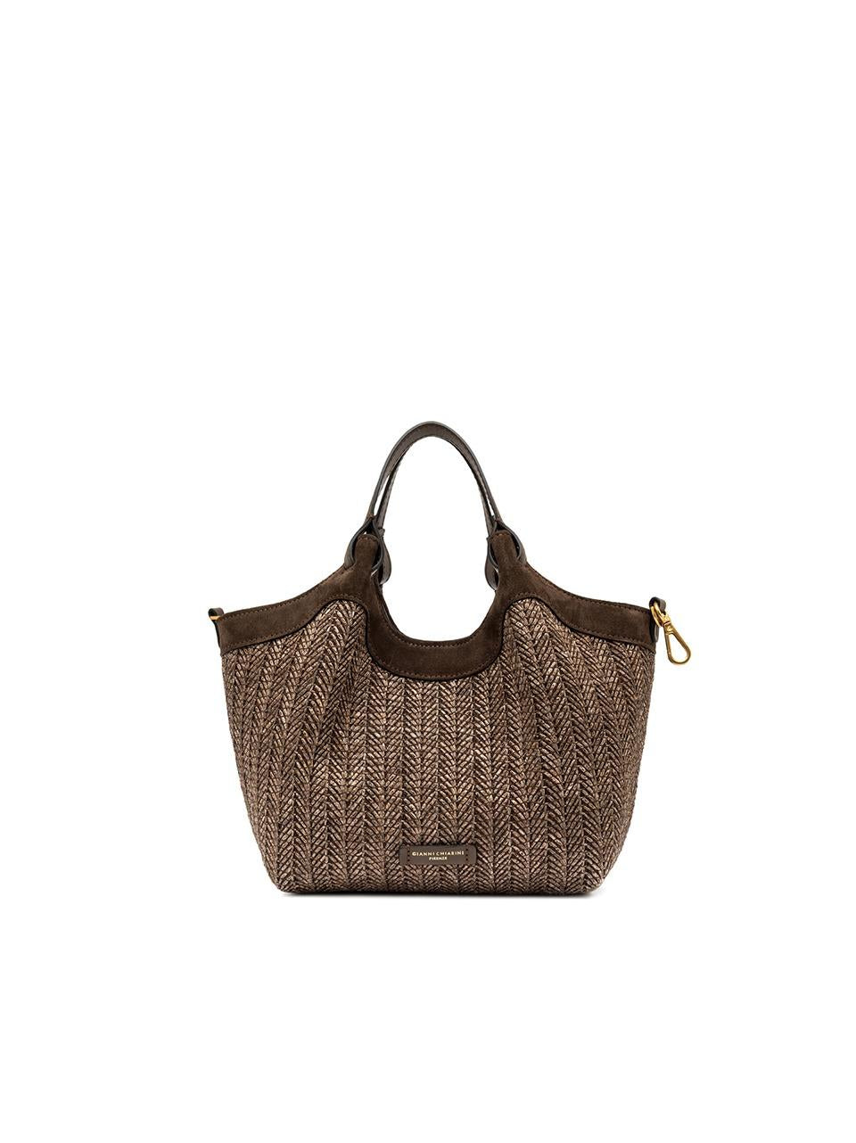 shopping dua media paglia spigata BS12339 CHOCO GIANNI CHIARINI 