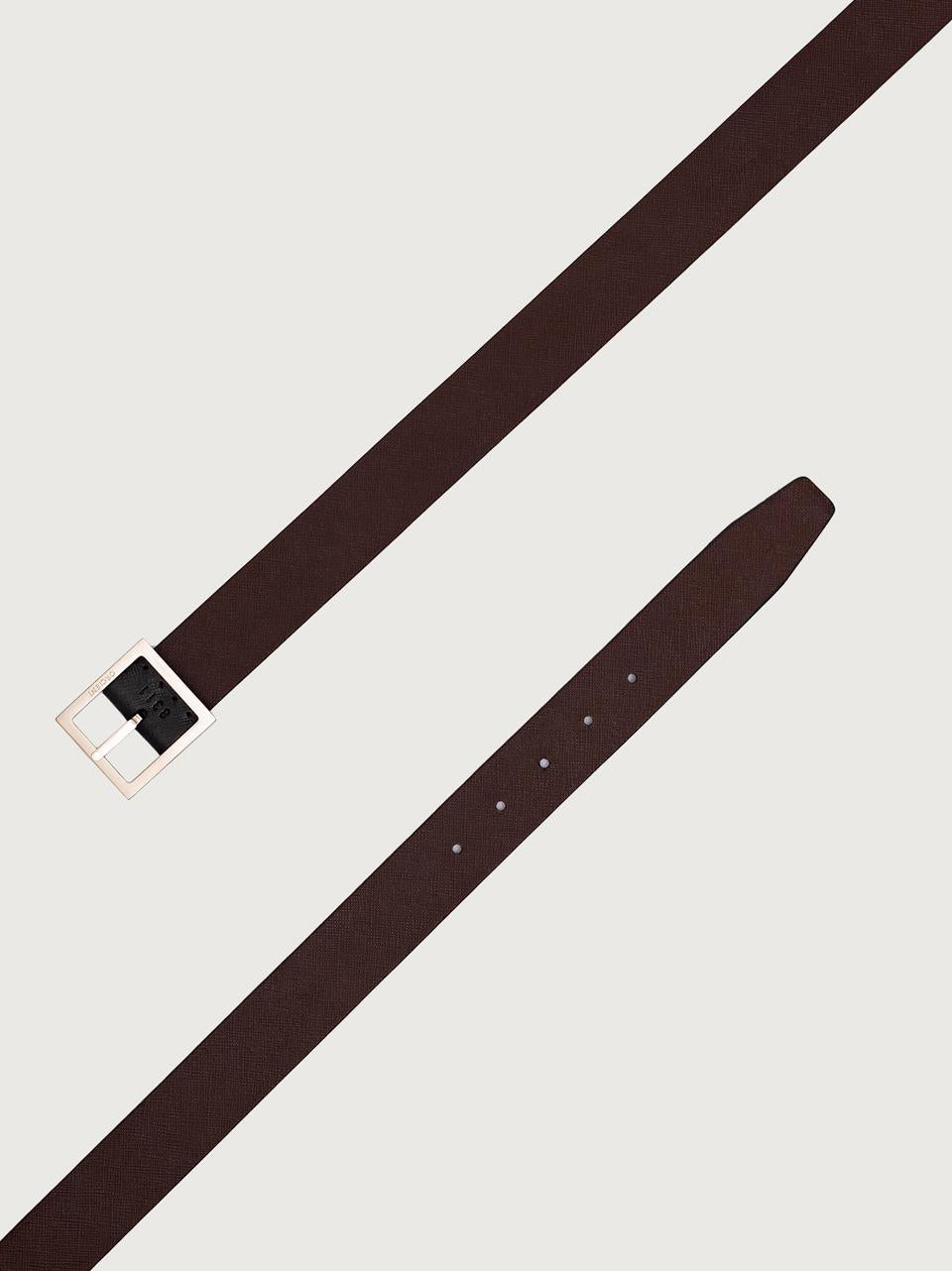 cintura reversibile h 35  mm U08311 SAFFIANO DOUBLENERO\TDM ORCIANI 