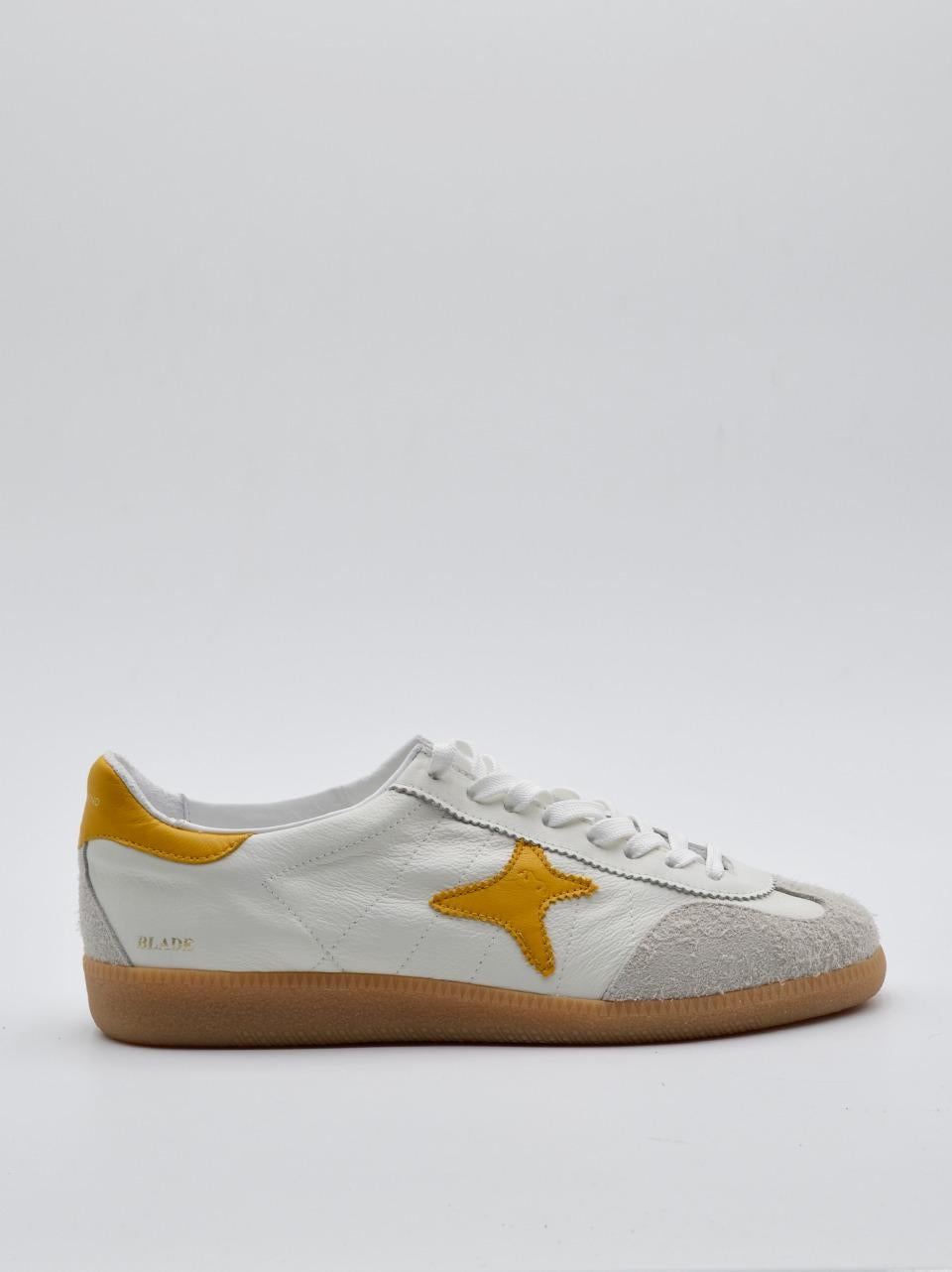 sneakers blabe 4100 BIANCO GIALLO AMA brand 