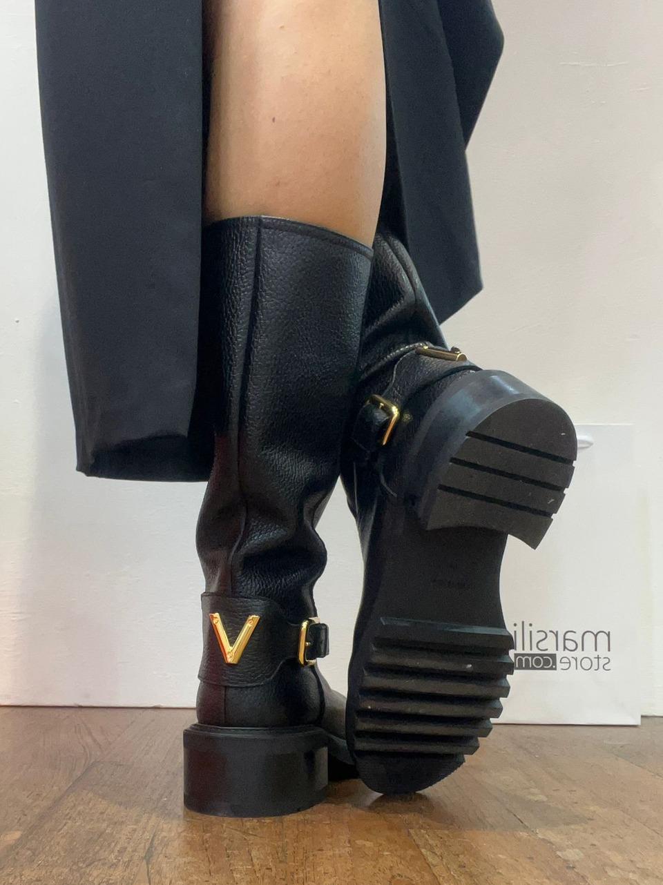 stivale 3\4 biker 4496 NERO VIA ROMA 15 