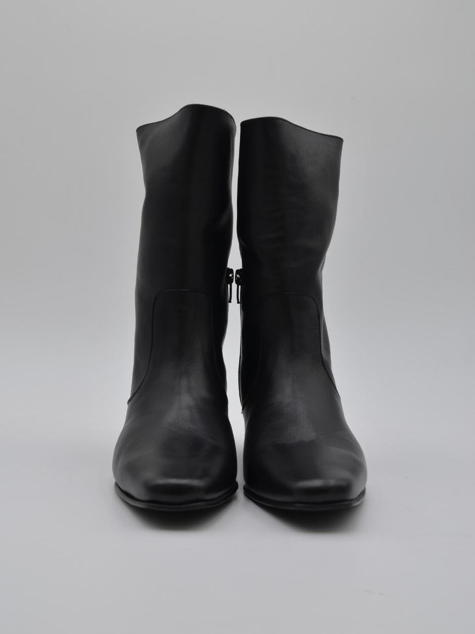 stivaletto 3\4  tacco h 30mm 7848 NERO ATTIMO 