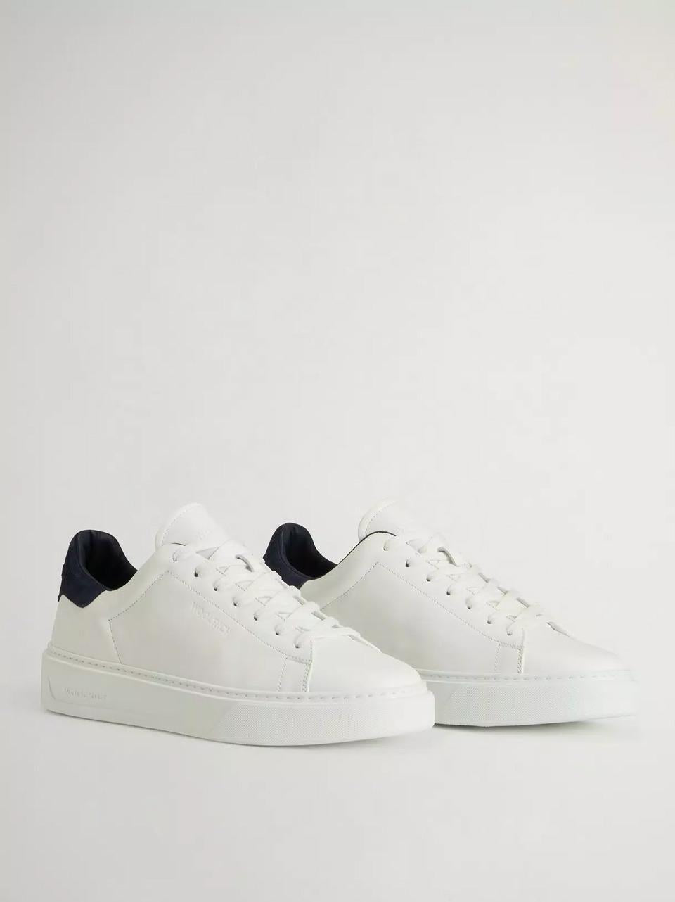 sneakers classic court WFM251.2000 BIANCO BLU WOOLRICH 