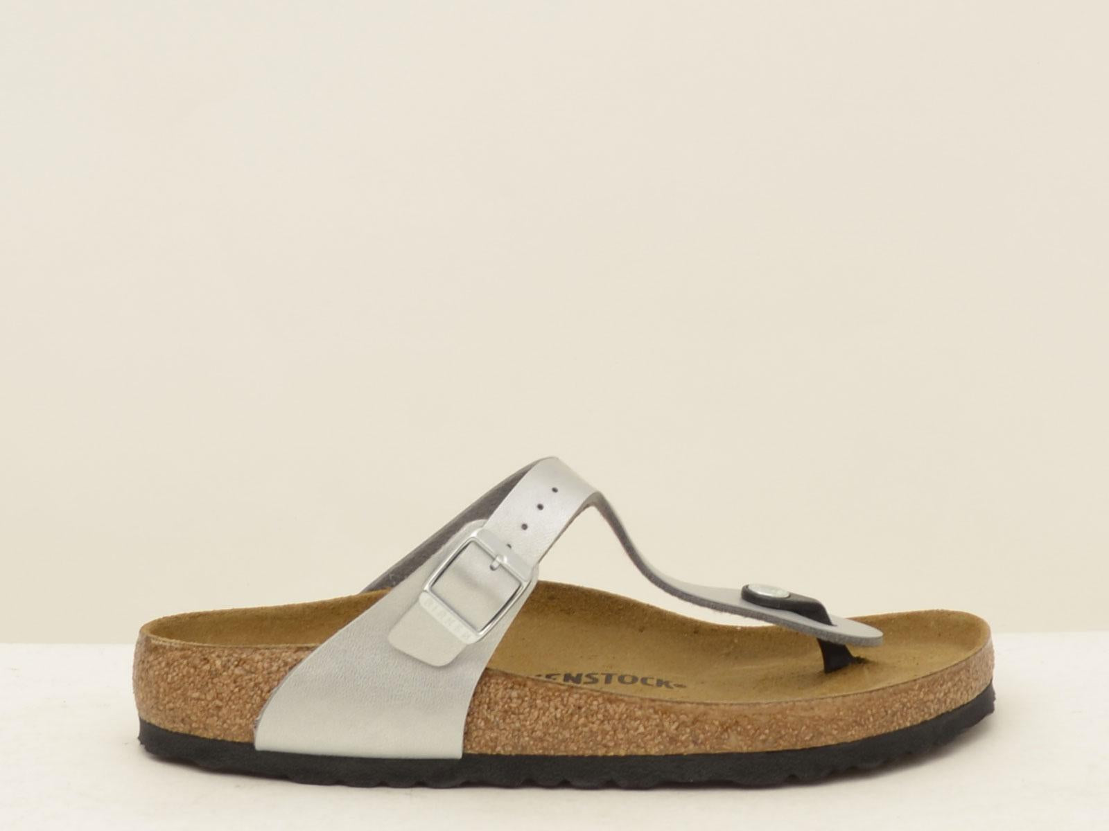 sandalo gizeh GIZEH043851 SILVER BIRKENSTOCK 