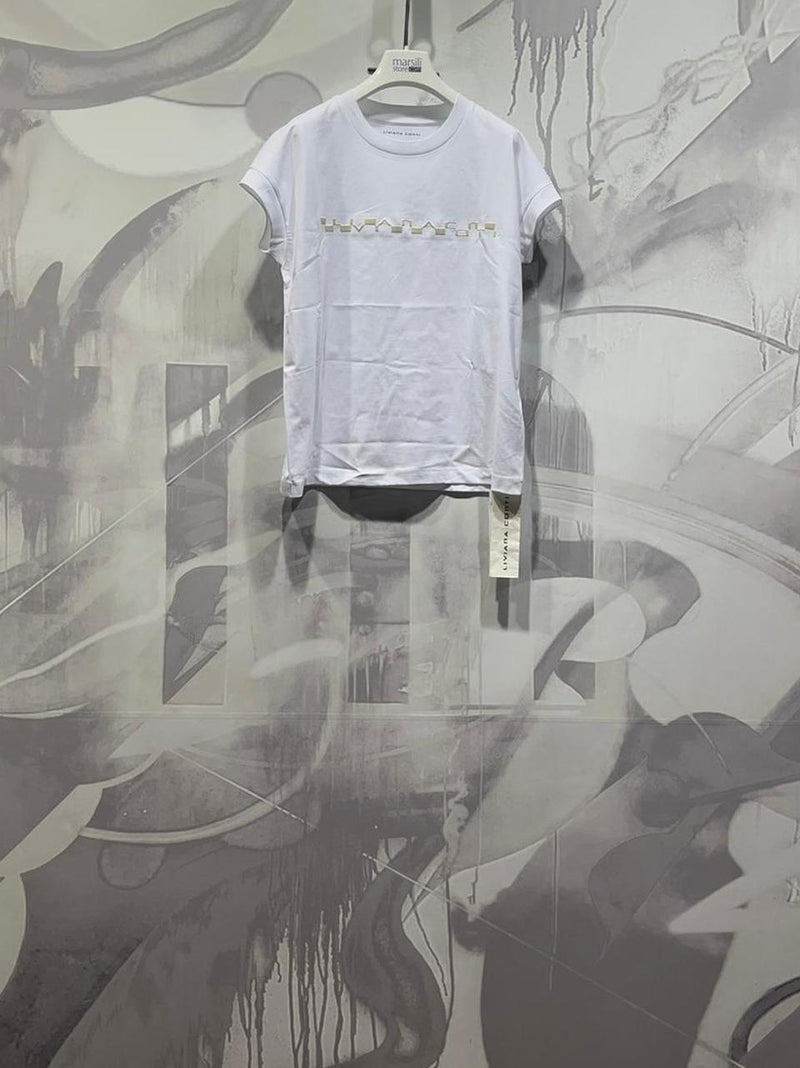 t shirt ricamo logo F5SW64 B LIviana conti 