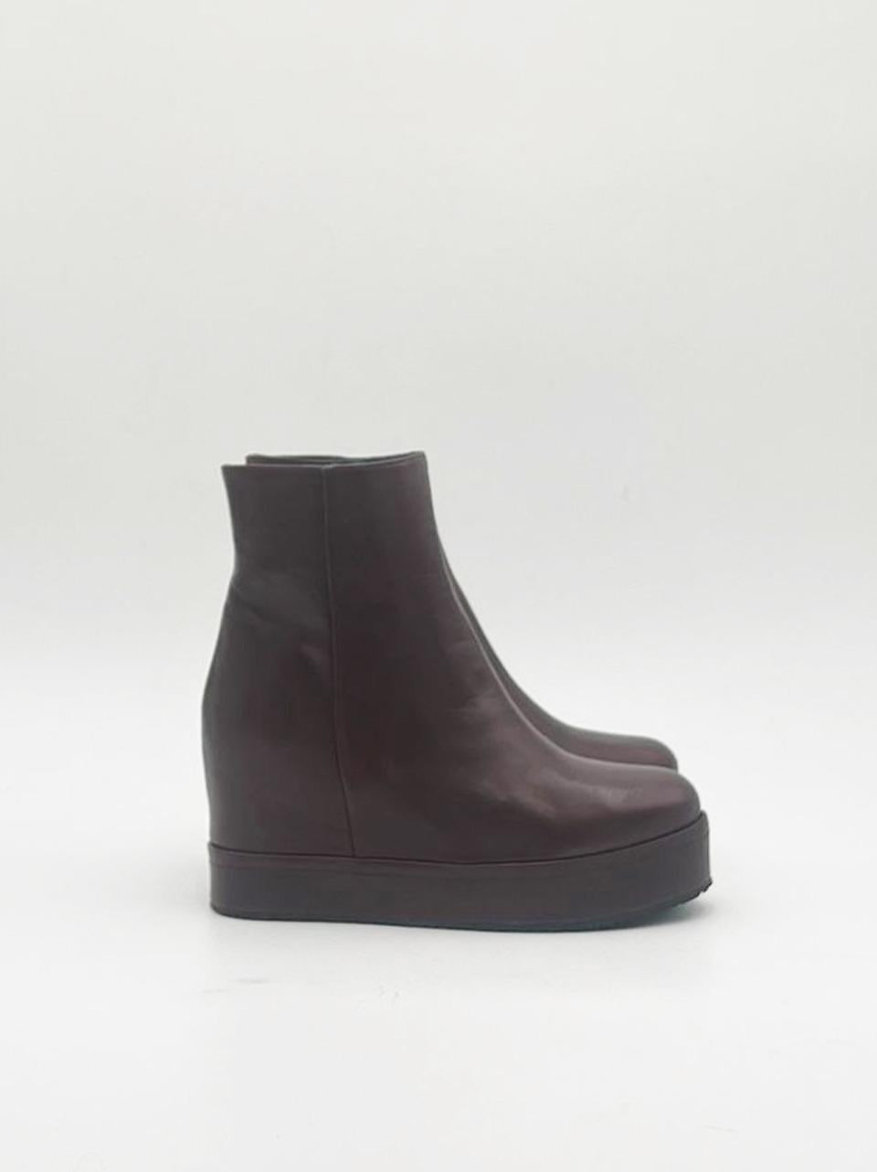 stivaletto con zip e zeppa interna con fondo fasciato DI25-185 BORDEAUX MICHAEL DASS 