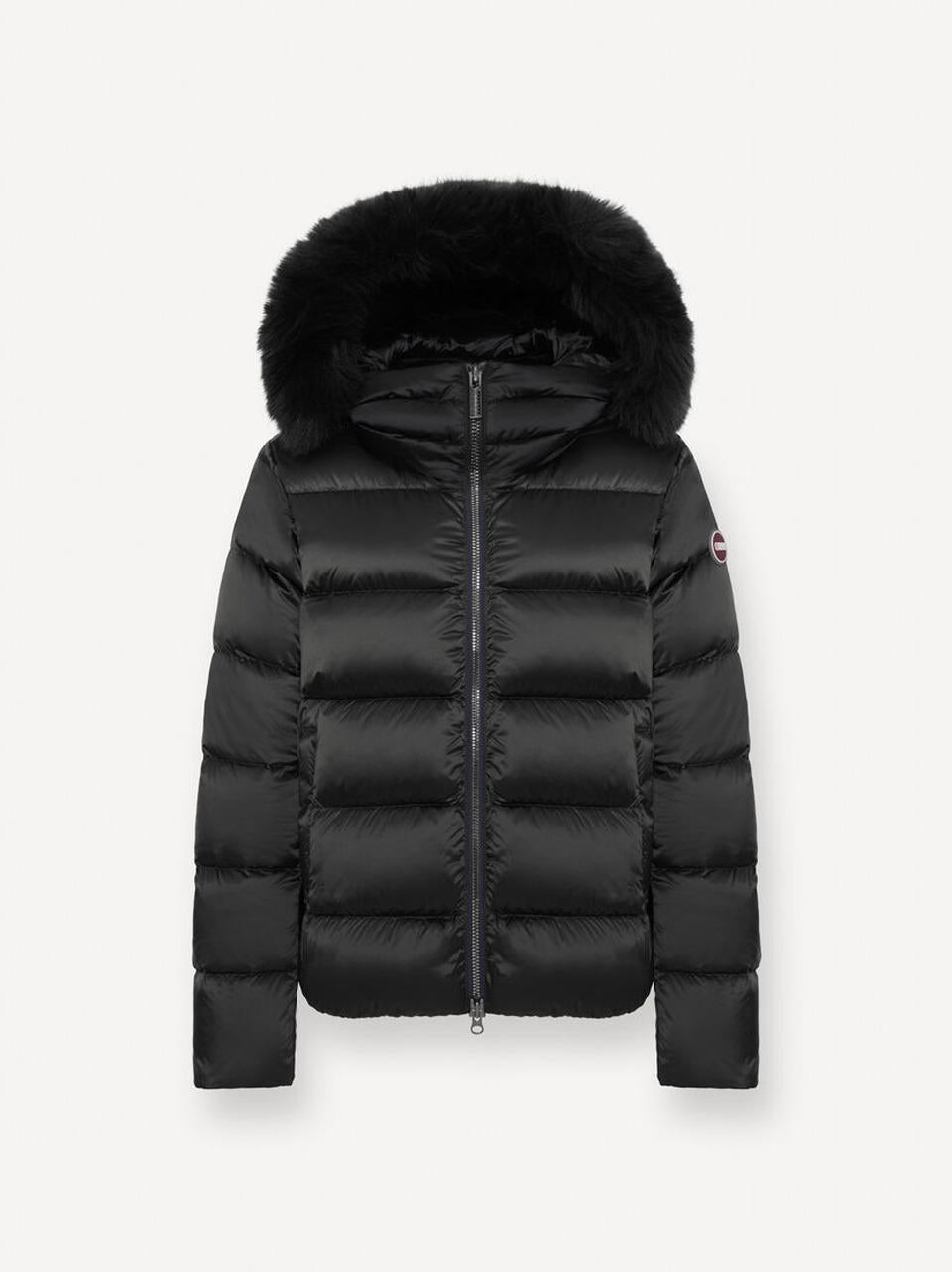 piumino bomber cappuccio ecopelliccia 2216E N COLMAR 